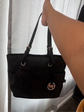 Michael Kors black tote bag